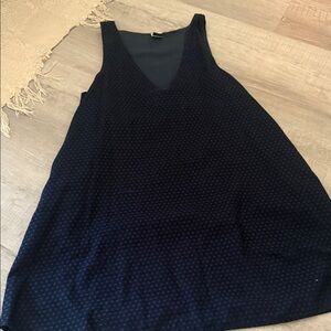 Roxy Navy Textured V-Neck A-Line Dress